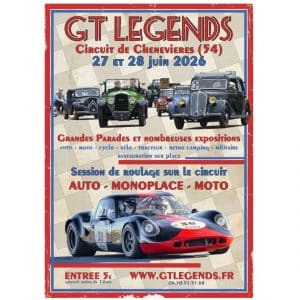 Inscription Journée circuit GT Legends 27-28 juin 2026